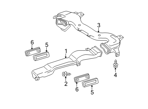 2008 Toyota Highlander Ducts Rear Duct Diagram for 62973-48010