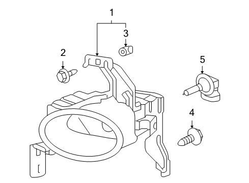 2007 Acura RL Fog Lamps Foglight Unit, Passenger Side Diagram for 33901-SJA-A01