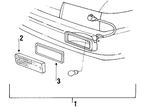 1985 Toyota Corolla Signal Lamps Signal Lamp Assembly Diagram for 81520-19885