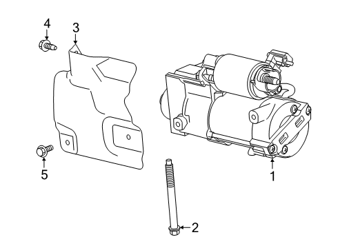 2019 Chevrolet Silverado 1500 Starter Starter Diagram for 12689541