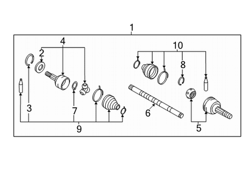 2012 Nissan Murano Drive Axles - Front Cir Clip Diagram for 38225-35F00