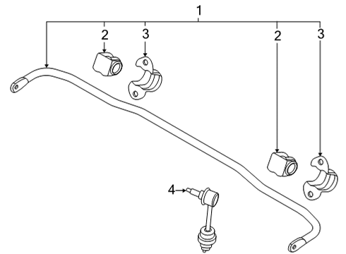 2022 Kia Carnival Stabilizer Bar & Components - Rear Nut-Flange Diagram for 13387-10007-K
