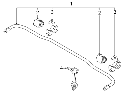 2022 Kia Carnival Stabilizer Bar & Components - Rear Nut-Flange Diagram for 1338710007K