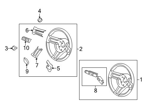 2010 Ford Mustang Cruise Control System Steering Wheel Insert Diagram for 4R3Z-3L518-AAA