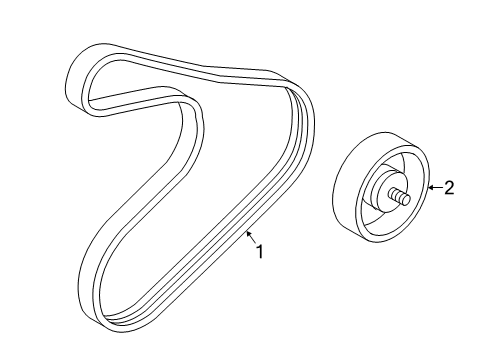 2013 Hyundai Veloster Belts & Pulleys Serpentine Drive Fan Belt Diagram for 252122B030