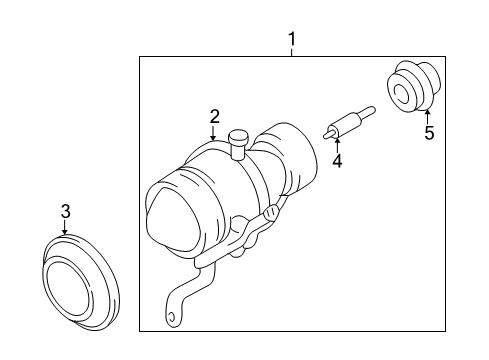 2003 Hyundai Sonata Fog Lamps Holder-Bulb Diagram for 92260-3D000