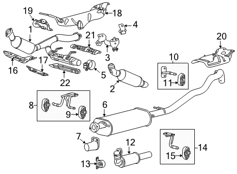 2011 Lincoln Navigator Exhaust Components Front Hanger Diagram for 7L1Z-5260-A