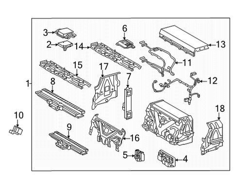 2021 Toyota Mirai Battery Battery Assembly Diagram for G9510-62020