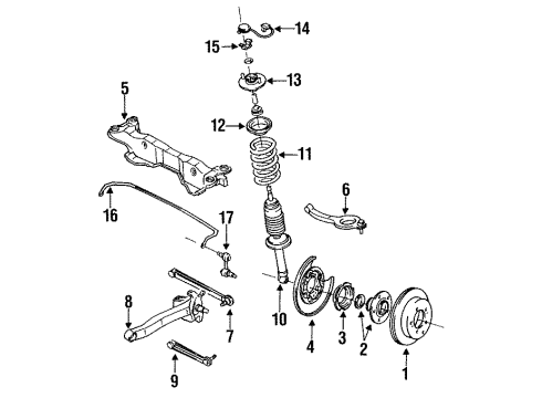 1992 Mitsubishi Diamante Rear Brakes Hose-Rear Axle Brake Tube Diagram for MR129752