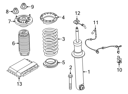 2022 BMW M5 Struts & Components - Rear Adapter Lead Edc Diagram for 33507856916