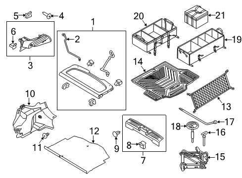 2012 Ford Fiesta Interior Trim - Rear Body Rear Panel Trim Retainer Diagram for -W700185-S300