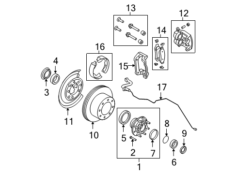 2008 Ford F-350 Super Duty Rear Brakes Flex Hose Diagram for 5C3Z-2282-AA