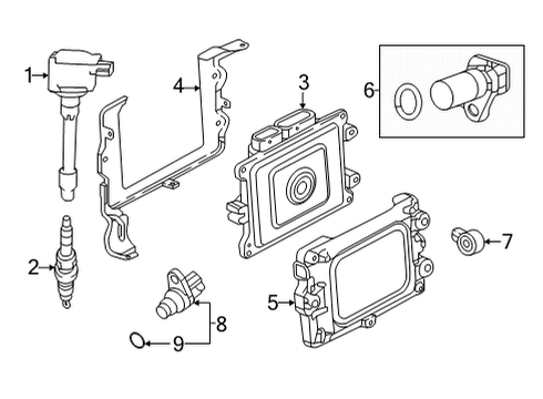 2022 Honda Civic Ignition System CONT MOD, POWERTRAIN Diagram for 37820-64A-A12
