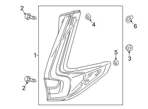 2020 Honda CR-V Tail Lamps TAILLIGHT ASSY-, L Diagram for 33550-TLA-A21