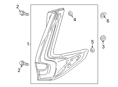 2017 Honda CR-V Tail Lamps Taillight Assy., L. Diagram for 33550-TLA-A01