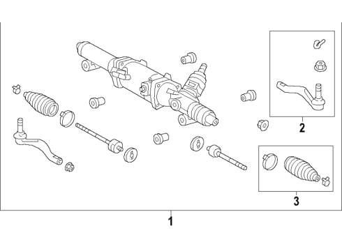 2021 Lexus LS500h Steering Column & Wheel, Steering Gear & Linkage Gear Assy, Electric Diagram for 44250-50501