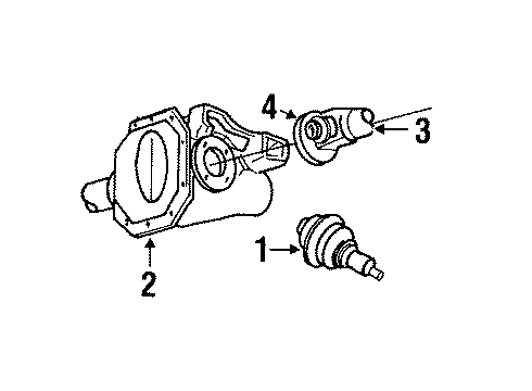 1993 Ford Aerostar Front Axle Axle Seals Diagram for F39Z3254A