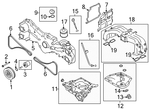 2020 Toyota 86 Filters Manifold Gasket Diagram for SU003-06454