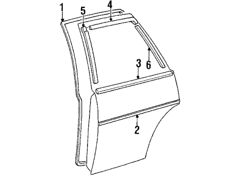 1985 Toyota Cressida Rear Door Lock Diagram for 69340-22190