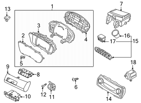 2021 Hyundai Santa Fe Instruments & Gauges Cluster Assembly-Instrument Diagram for 94011-CL020