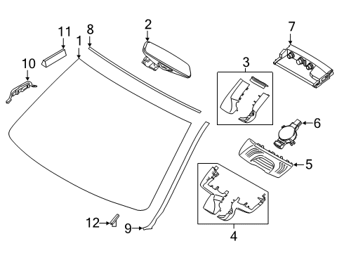 2020 BMW M340i xDrive Parking Aid SET OF COVERS MIRROR BASEPLA Diagram for 51169108976