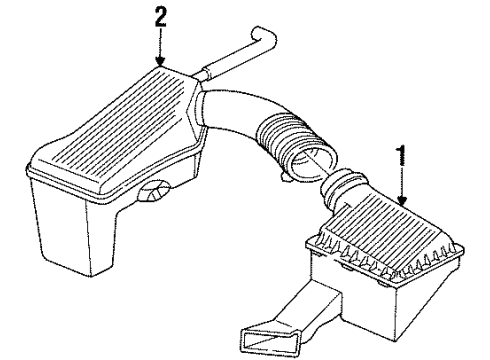 1997 Chrysler Sebring Air Intake RESONATOR Air Cleaner To T/B Diagram for 4591321