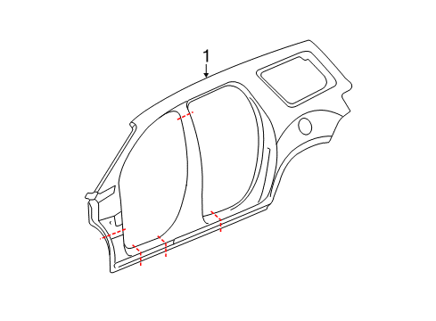 2016 Chevrolet Traverse Uniside Uniside Panel Diagram for 23378518