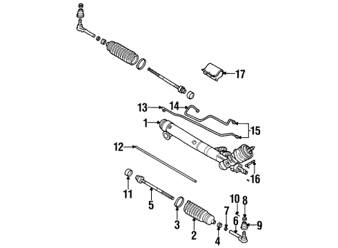 1997 Buick Riviera P/S Pump & Hoses, Steering Gear & Linkage Rod Kit, Steering Linkage Outer Tie Diagram for 26067285