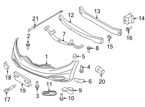 2014 Nissan Murano Automatic Temperature Controls Damper Complete-Body Construction Diagram for 60124-1GR0A