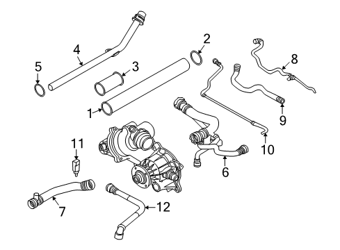 2005 BMW 645Ci Powertrain Control Vent Pipe Diagram for 17127521775