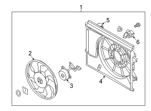 2012 Kia Soul Cooling System, Radiator, Water Pump, Cooling Fan SHROUD-Radiator Diagram for 253502K600