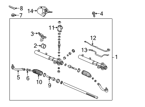 2012 Kia Sorento Steering Column, Steering Gear & Linkage, Steering Wheel & Trim Joint Assembly-Universal Diagram for 564001U001