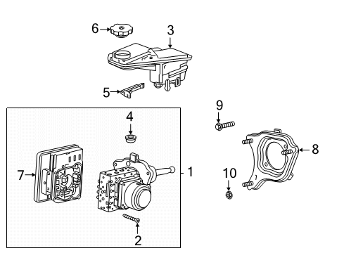 2021 Cadillac XT5 Hydraulic System Control Module Diagram for 85124318