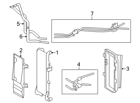 2008 Toyota Sequoia Trans Oil Cooler Oil Cooler Tube Diagram for 32907-0C010