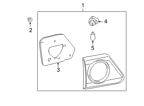 2013 Toyota Corolla Bulbs Back Up Lamp Assembly Diagram for 81580-02290