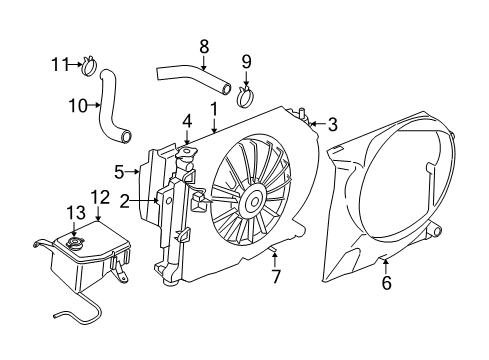 2006 Jeep Grand Cherokee Radiator & Components Cap-Stud Cap Diagram for 55037857AA