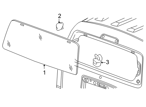 2012 Jeep Liberty Lift Gate - Glass & Hardware Liftgate Back Glass Hatch Hinge Set Rear Left & Right (Replaces , ) Diagram for 57010061AB