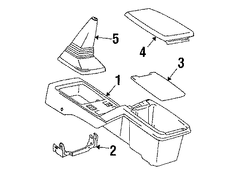 1985 Toyota Camry Console Lock, Console COMPAR Diagram for 58971-32010-13