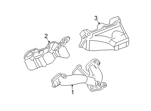 2004 Chevrolet Malibu Exhaust Manifold Shield-Exhaust Manifold Heat Diagram for 12575797