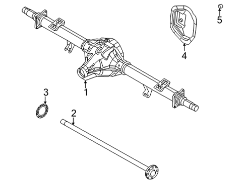 2015 Ford E-350 Super Duty Axle Housing - Rear Axle Shaft Gasket Diagram for EOTZ-1001-A