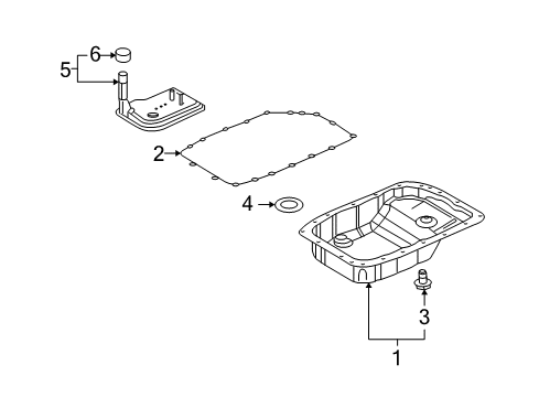 2012 Chevrolet Camaro Transmission Oil Pan Diagram for 24297104