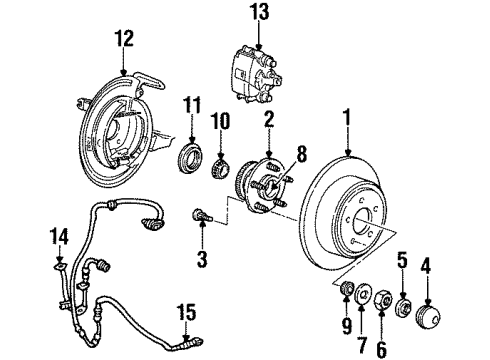 1998 Ford Windstar Rear Brakes Brake Hose Diagram for 3F2Z-2282-CA