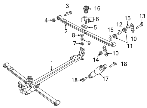 2019 Ram ProMaster 1500 Rear Axle, Suspension Components Shock Abs-Suspension Diagram for 68157782AF