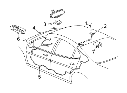 2006 Buick LaCrosse Navigation System Communication Interface Module Assembly(W/ Mobile Telephone Transceiver) Diagram for 15952341