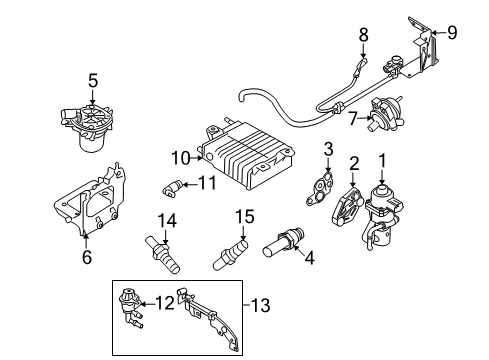 Diagram for 2010 Ford Focus Emission Components