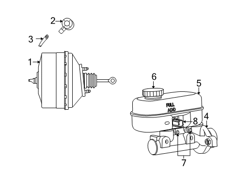 2010 Dodge Viper Dash Panel Components Hose-Brake Booster Vacuum Diagram for 5030711AB