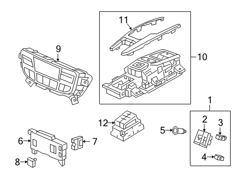 2019 Honda Passport Electrical Components - Console JACK ASSY., RES Diagram for 39590-TGS-A01