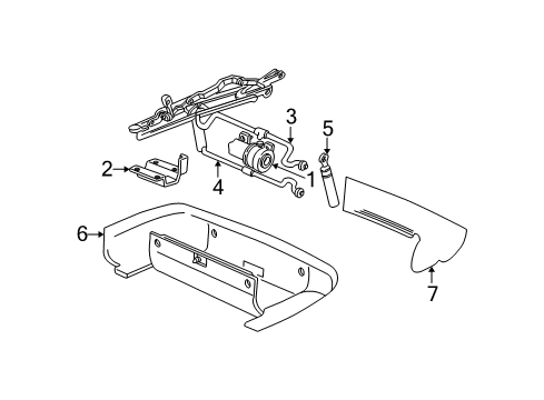 2000 Ford Mustang Motor & Components Compartment Trim Diagram for YR3Z-7654602-AA