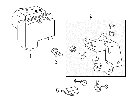 2011 Scion tC ABS Components Bracket Diagram for 44590-21030