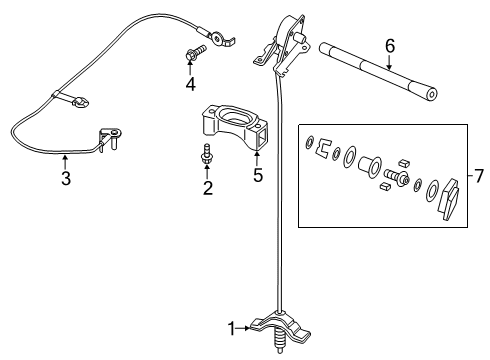 2020 Ford F-350 Super Duty Carrier & Components - Spare Tire Spare Tire Retainer Bolt Diagram for -W500443-S439